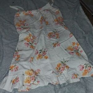 Floral Sundress with Pink and Yellow Flowers